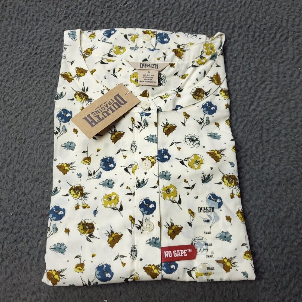 NEW $69.50 Duluth Wrinklefighter Button Shirt Multicolor Womens Size S Small